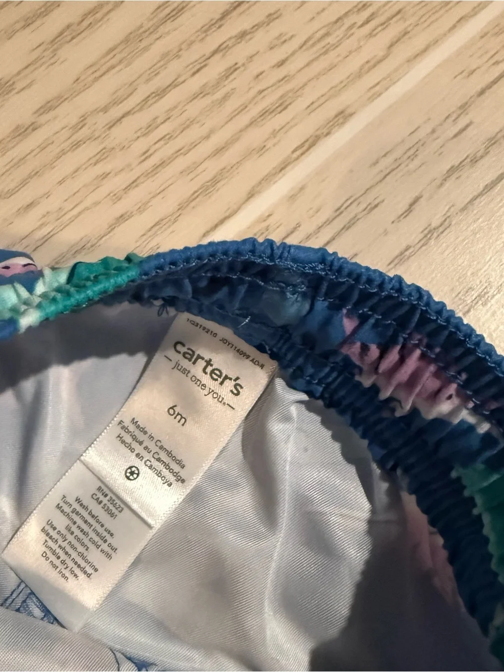 Carter’s Baby Boy Shark Rash Guard Swim Set 6M Blue UPF 50+ NWT